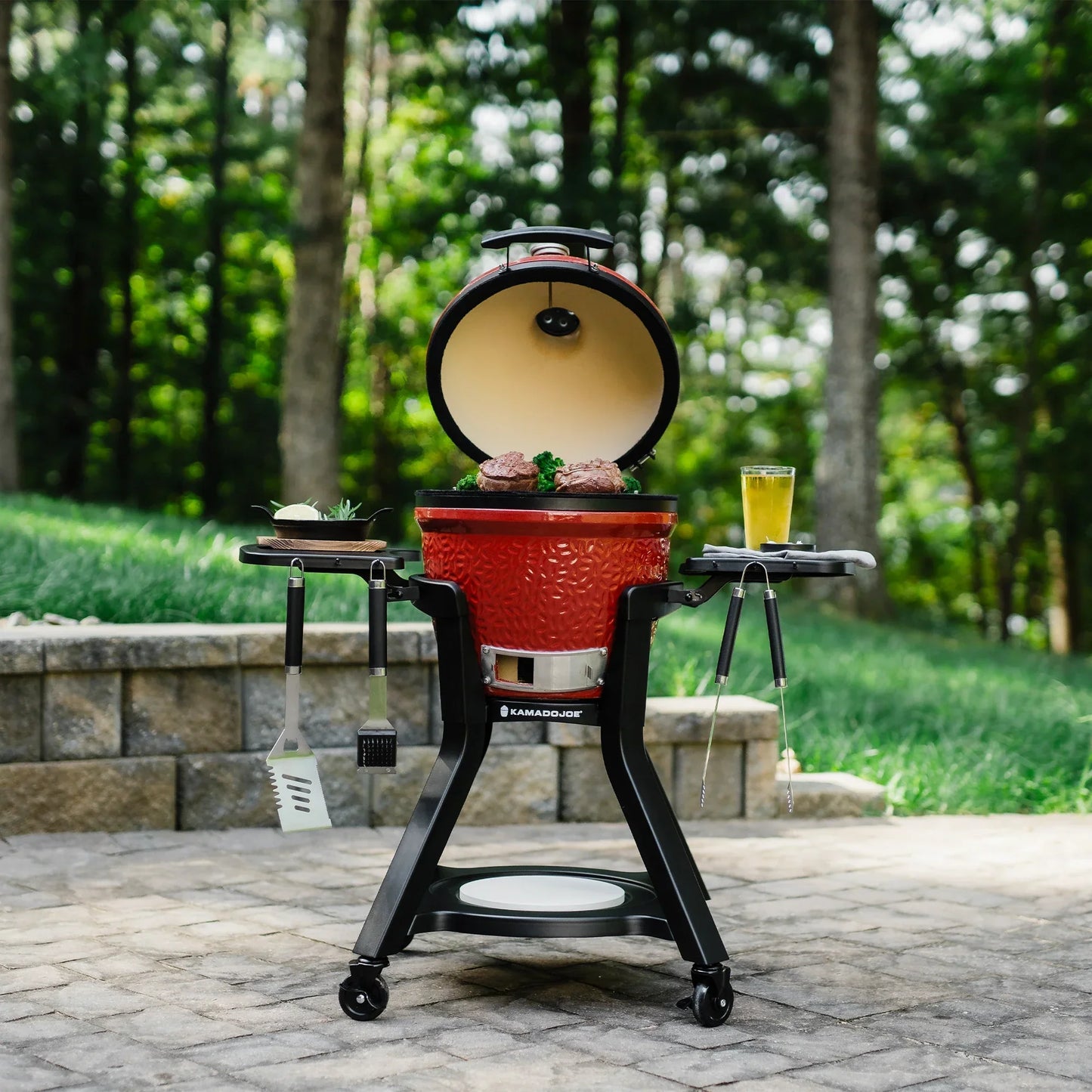 Joe Jr® plus Cover and Cart with Side Shelves Bundle