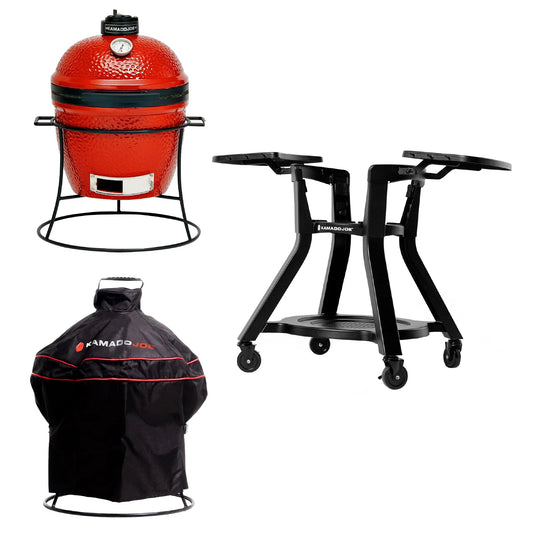 Joe Jr® plus Cover and Cart with Side Shelves Bundle